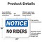 Signmission No Riders, 24 in W x Rectangle, Aluminum OS-2PACK-NS-A-1824-L-14781 - alternate 2